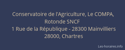 Conservatoire de l'Agriculture, Le COMPA, Rotonde SNCF