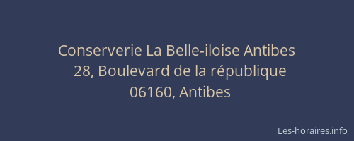 Conserverie La Belle-iloise Antibes