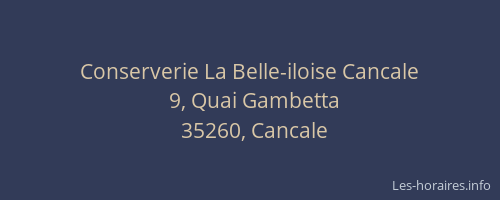 Conserverie La Belle-iloise Cancale