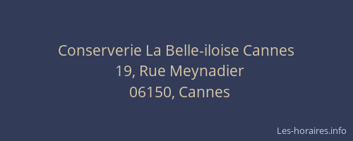 Conserverie La Belle-iloise Cannes