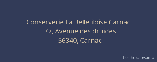 Conserverie La Belle-iloise Carnac