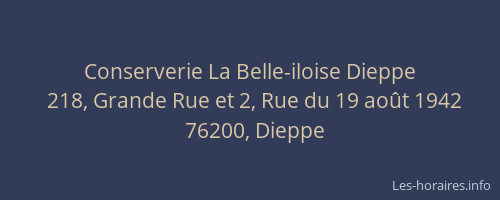 Conserverie La Belle-iloise Dieppe