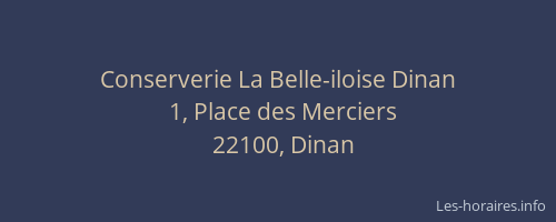 Conserverie La Belle-iloise Dinan