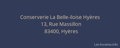 Conserverie La Belle-iloise Hyères