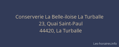 Conserverie La Belle-iloise La Turballe