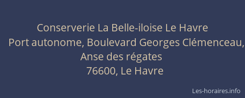 Conserverie La Belle-iloise Le Havre