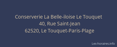 Conserverie La Belle-iloise Le Touquet