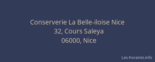 Conserverie La Belle-iloise Nice