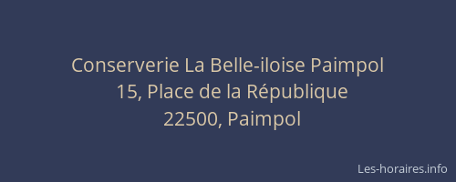 Conserverie La Belle-iloise Paimpol