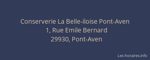 Conserverie La Belle-iloise Pont-Aven
