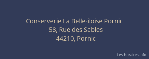 Conserverie La Belle-iloise Pornic