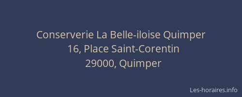 Conserverie La Belle-iloise Quimper