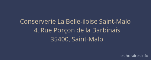 Conserverie La Belle-iloise Saint-Malo