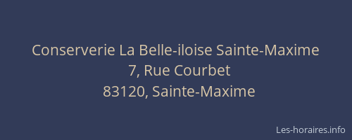 Conserverie La Belle-iloise Sainte-Maxime