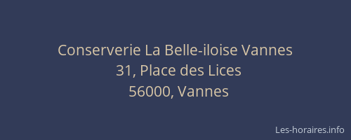 Conserverie La Belle-iloise Vannes