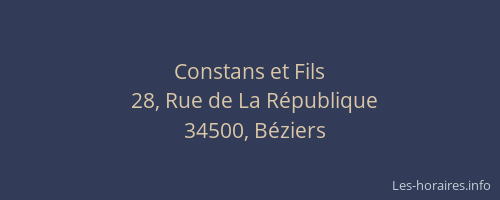 Constans et Fils