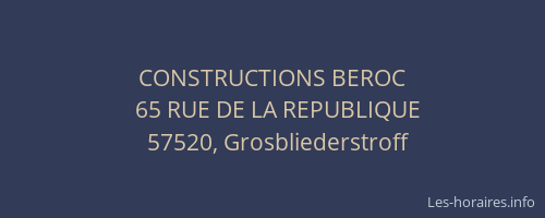 CONSTRUCTIONS BEROC