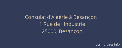 Consulat d'Algérie à Besançon