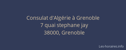 Consulat d'Algérie à Grenoble