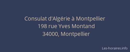 Consulat d'Algérie à Montpellier