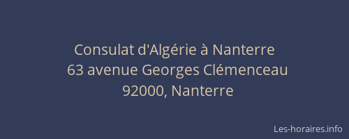 Consulat d'Algérie à Nanterre