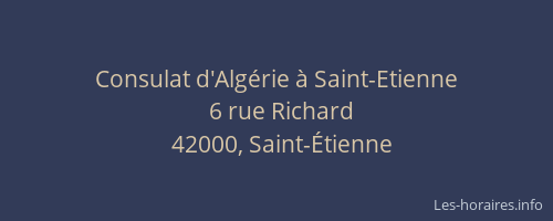 Consulat d'Algérie à Saint-Etienne