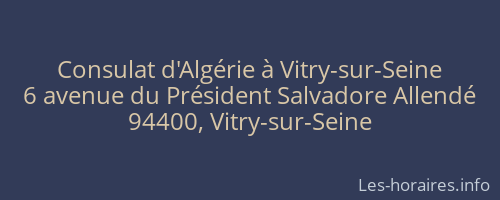 Consulat d'Algérie à Vitry-sur-Seine