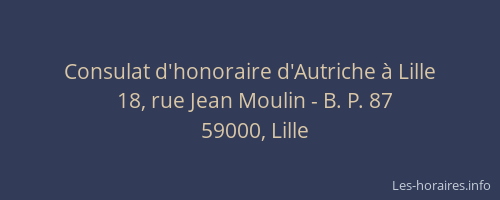 Consulat d'honoraire d'Autriche à Lille