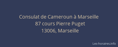 Consulat de Cameroun à Marseille