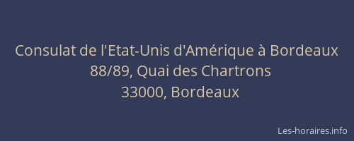 Consulat de l'Etat-Unis d'Amérique à Bordeaux