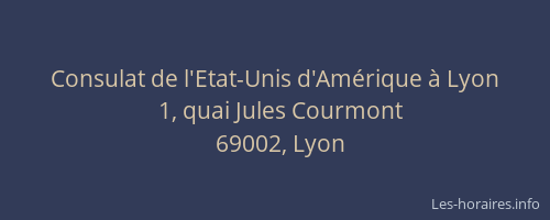 Consulat de l'Etat-Unis d'Amérique à Lyon