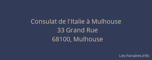 Consulat de l'Italie à Mulhouse