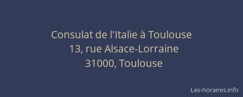 Consulat de l'Italie à Toulouse
