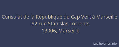 Consulat de la République du Cap Vert à Marseille