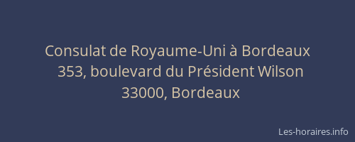 Consulat de Royaume-Uni à Bordeaux