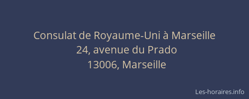 Consulat de Royaume-Uni à Marseille