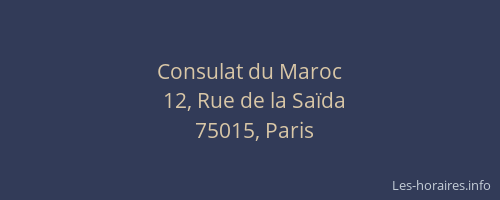 Consulat du Maroc