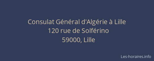 Consulat Général d'Algérie à Lille