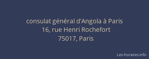 consulat général d'Angola à Paris