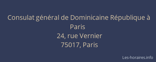 Consulat général de Dominicaine République à Paris