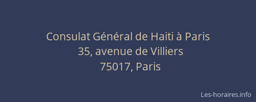 Consulat Général de Haiti à Paris