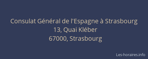 Consulat Général de l'Espagne à Strasbourg