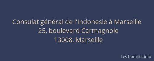 Consulat général de l'Indonesie à Marseille