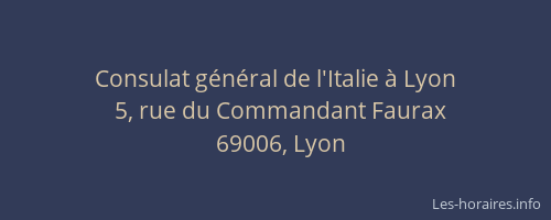 Consulat général de l'Italie à Lyon
