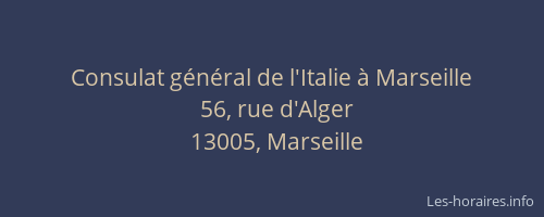 Consulat général de l'Italie à Marseille