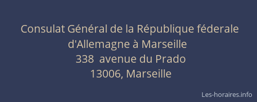 Consulat Général de la République féderale d'Allemagne à Marseille