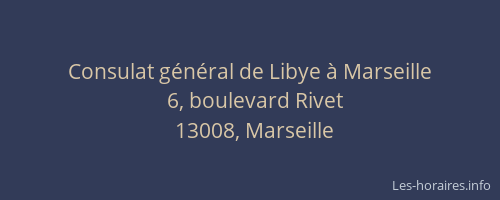 Consulat général de Libye à Marseille