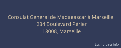 Consulat Général de Madagascar à Marseille