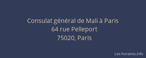 Consulat général de Mali à Paris