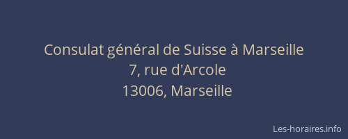 Consulat général de Suisse à Marseille